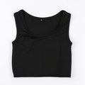 Luxeo Fashion Women’s Chest Cover Short Front Bandage Pullover – Long Sleeve Crop Top